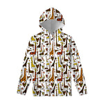 Cartoon Giraffe Pattern Print Pullover Hoodie
