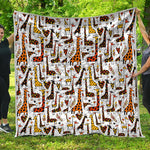 Cartoon Giraffe Pattern Print Quilt