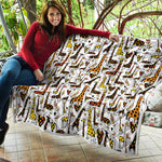 Cartoon Giraffe Pattern Print Quilt