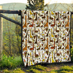 Cartoon Giraffe Pattern Print Quilt
