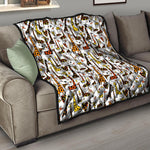 Cartoon Giraffe Pattern Print Quilt
