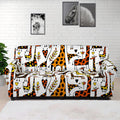 Cartoon Giraffe Pattern Print Sofa Cover
