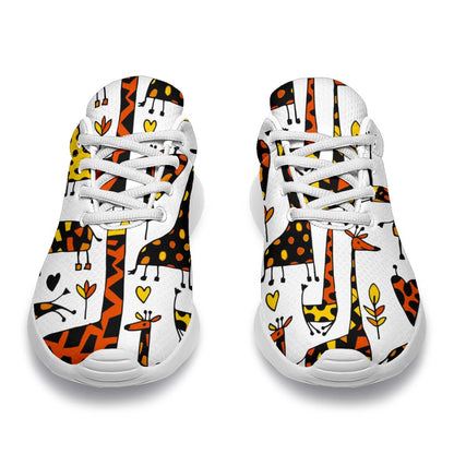 Cartoon Giraffe Pattern Print Sport Shoes GearFrost