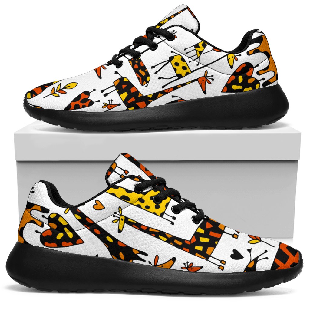 Cartoon Giraffe Pattern Print Sport Shoes GearFrost