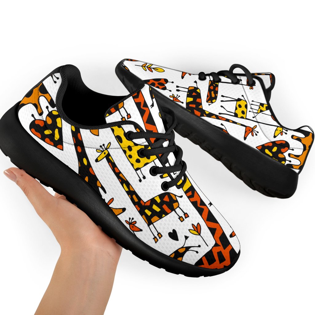 Cartoon Giraffe Pattern Print Sport Shoes GearFrost