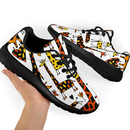 Cartoon Giraffe Pattern Print Sport Shoes GearFrost