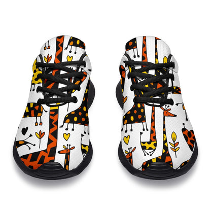 Cartoon Giraffe Pattern Print Sport Shoes GearFrost