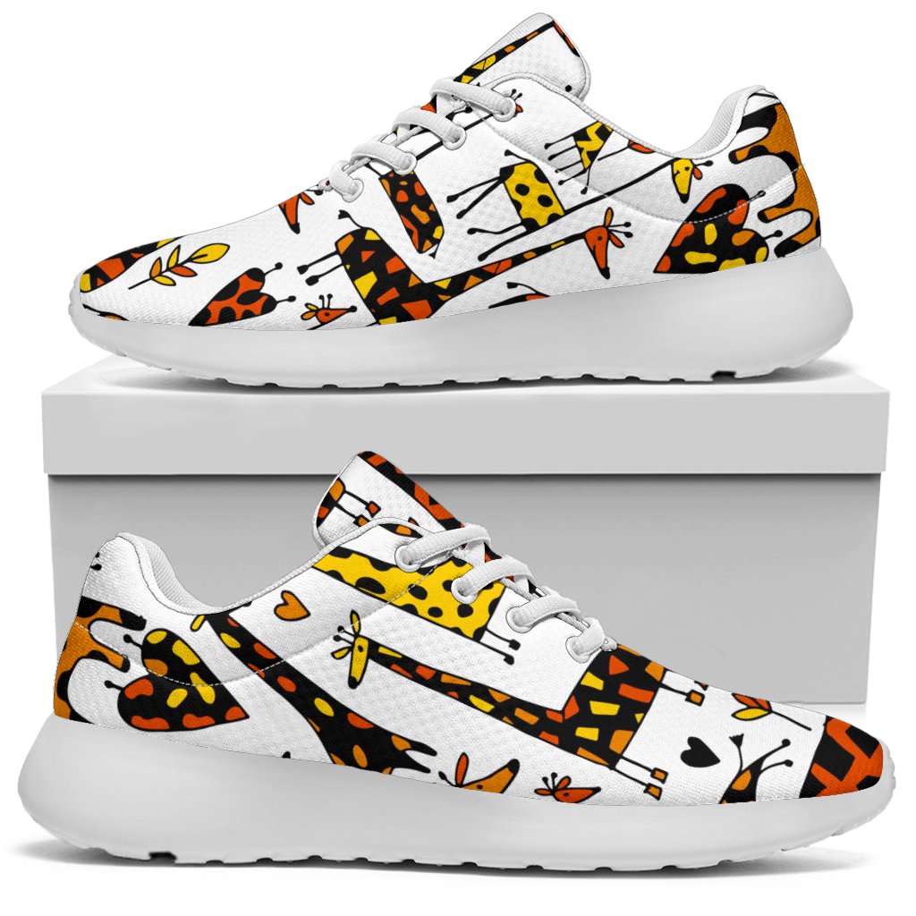Cartoon Giraffe Pattern Print Sport Shoes GearFrost