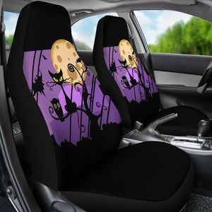 Cartoon Halloween Night Universal Fit Car Seat Covers GearFrost