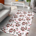 Cartoon Happy Dairy Cow Pattern Print Floor Mat