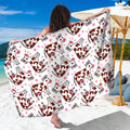 Cartoon Happy Dairy Cow Pattern Print Beach Sarong Wrap