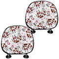 Cartoon Happy Dairy Cow Pattern Print Car Headrest Covers
