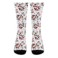 Cartoon Happy Dairy Cow Pattern Print Crew Socks