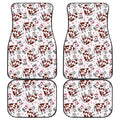 Cartoon Happy Dairy Cow Pattern Print Front and Back Car Floor Mats