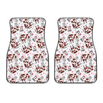 Cartoon Happy Dairy Cow Pattern Print Front Car Floor Mats