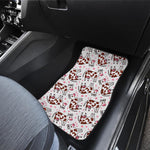 Cartoon Happy Dairy Cow Pattern Print Front Car Floor Mats