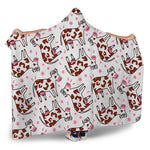 Cartoon Happy Dairy Cow Pattern Print Hooded Blanket