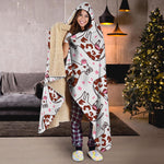 Cartoon Happy Dairy Cow Pattern Print Hooded Blanket