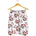 Cartoon Happy Dairy Cow Pattern Print Men's Shorts