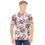 Cartoon Happy Dairy Cow Pattern Print Men's T-Shirt