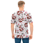 Cartoon Happy Dairy Cow Pattern Print Men's T-Shirt