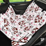 Cartoon Happy Dairy Cow Pattern Print Pet Car Back Seat Cover