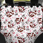 Cartoon Happy Dairy Cow Pattern Print Pet Car Back Seat Cover