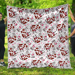 Cartoon Happy Dairy Cow Pattern Print Quilt