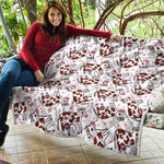 Cartoon Happy Dairy Cow Pattern Print Quilt