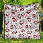 Cartoon Happy Dairy Cow Pattern Print Quilt