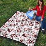 Cartoon Happy Dairy Cow Pattern Print Quilt