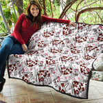 Cartoon Happy Dairy Cow Pattern Print Quilt