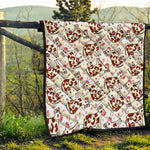 Cartoon Happy Dairy Cow Pattern Print Quilt