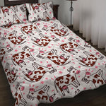 Cartoon Happy Dairy Cow Pattern Print Quilt Bed Set
