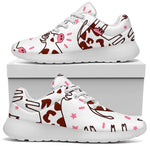 Cartoon Happy Dairy Cow Pattern Print Sport Shoes GearFrost