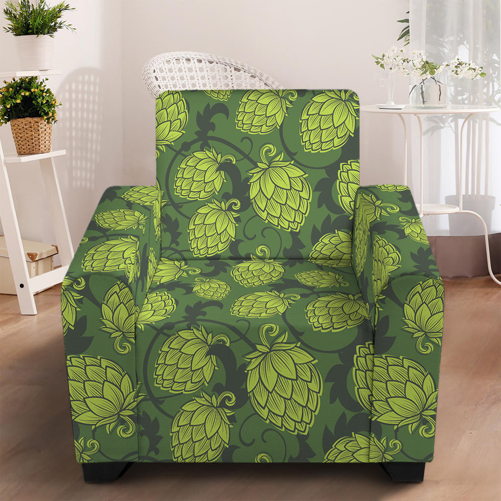 Cartoon Hop Cone Pattern Print Armchair Slipcover