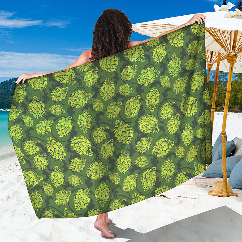 Cartoon Hop Cone Pattern Print Beach Sarong Wrap