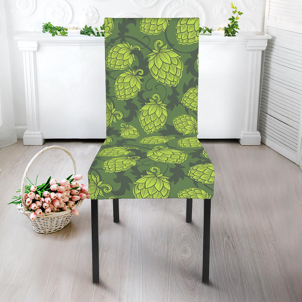 Cartoon Hop Cone Pattern Print Dining Chair Slipcover