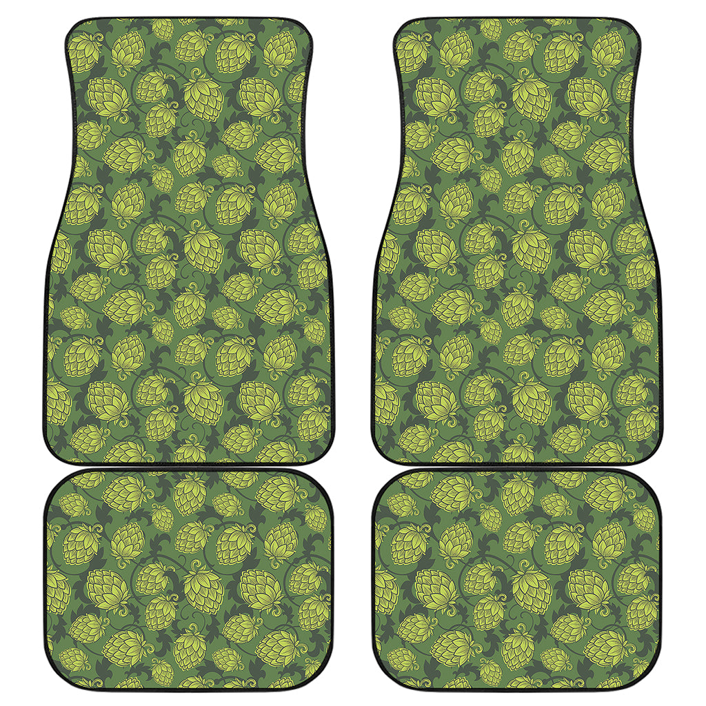 Cartoon Hop Cone Pattern Print Front and Back Car Floor Mats