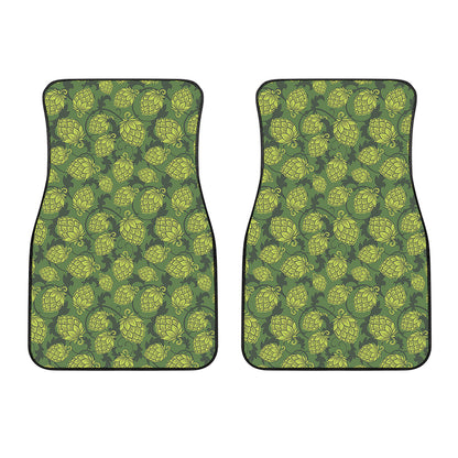 Cartoon Hop Cone Pattern Print Front Car Floor Mats