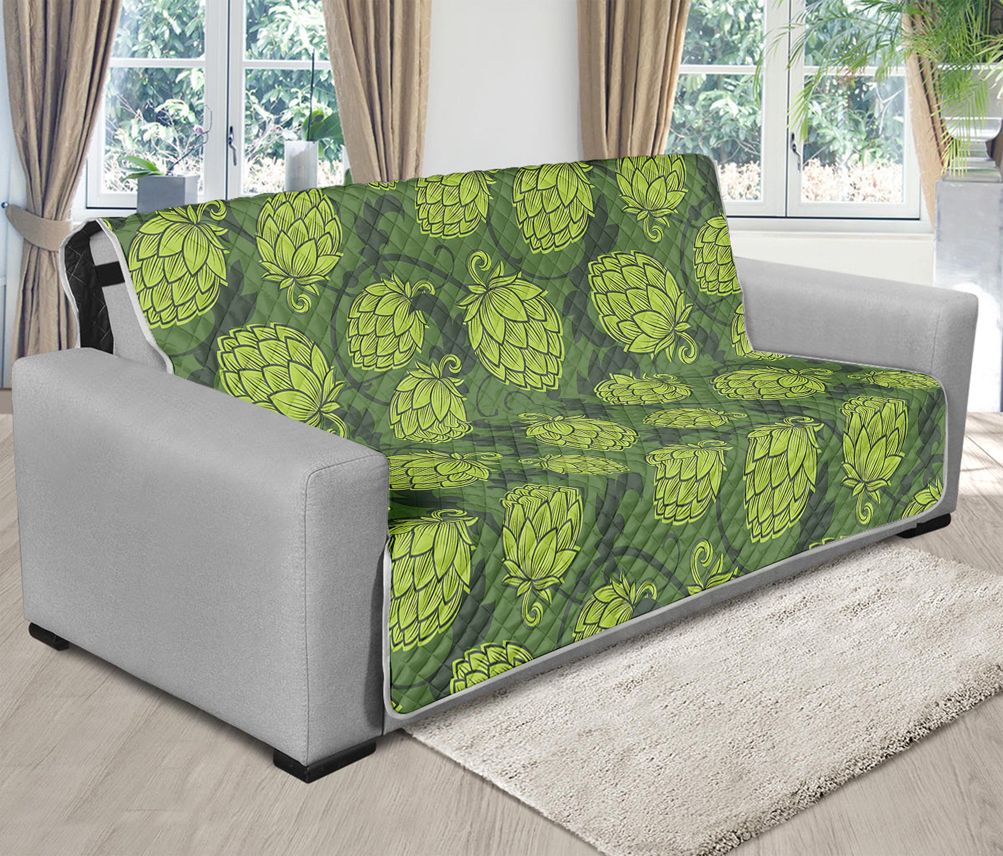 Cartoon Hop Cone Pattern Print Futon Protector