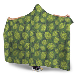 Cartoon Hop Cone Pattern Print Hooded Blanket