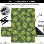 Cartoon Hop Cone Pattern Print Loveseat Protector