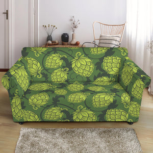 Cartoon Hop Cone Pattern Print Loveseat Slipcover