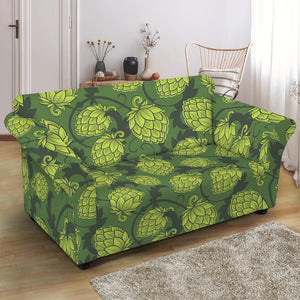 Cartoon Hop Cone Pattern Print Loveseat Slipcover