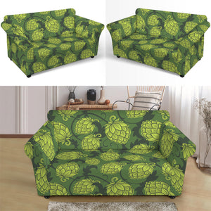 Cartoon Hop Cone Pattern Print Loveseat Slipcover