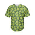 Cartoon Hop Cone Pattern Print Men's Baseball Jersey