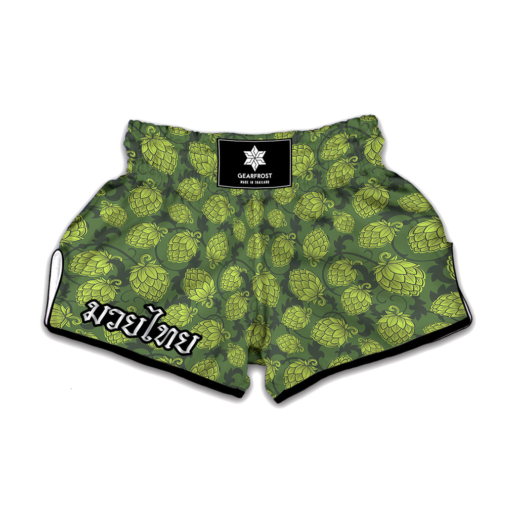 Cartoon Hop Cone Pattern Print Muay Thai Boxing Shorts