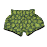 Cartoon Hop Cone Pattern Print Muay Thai Boxing Shorts