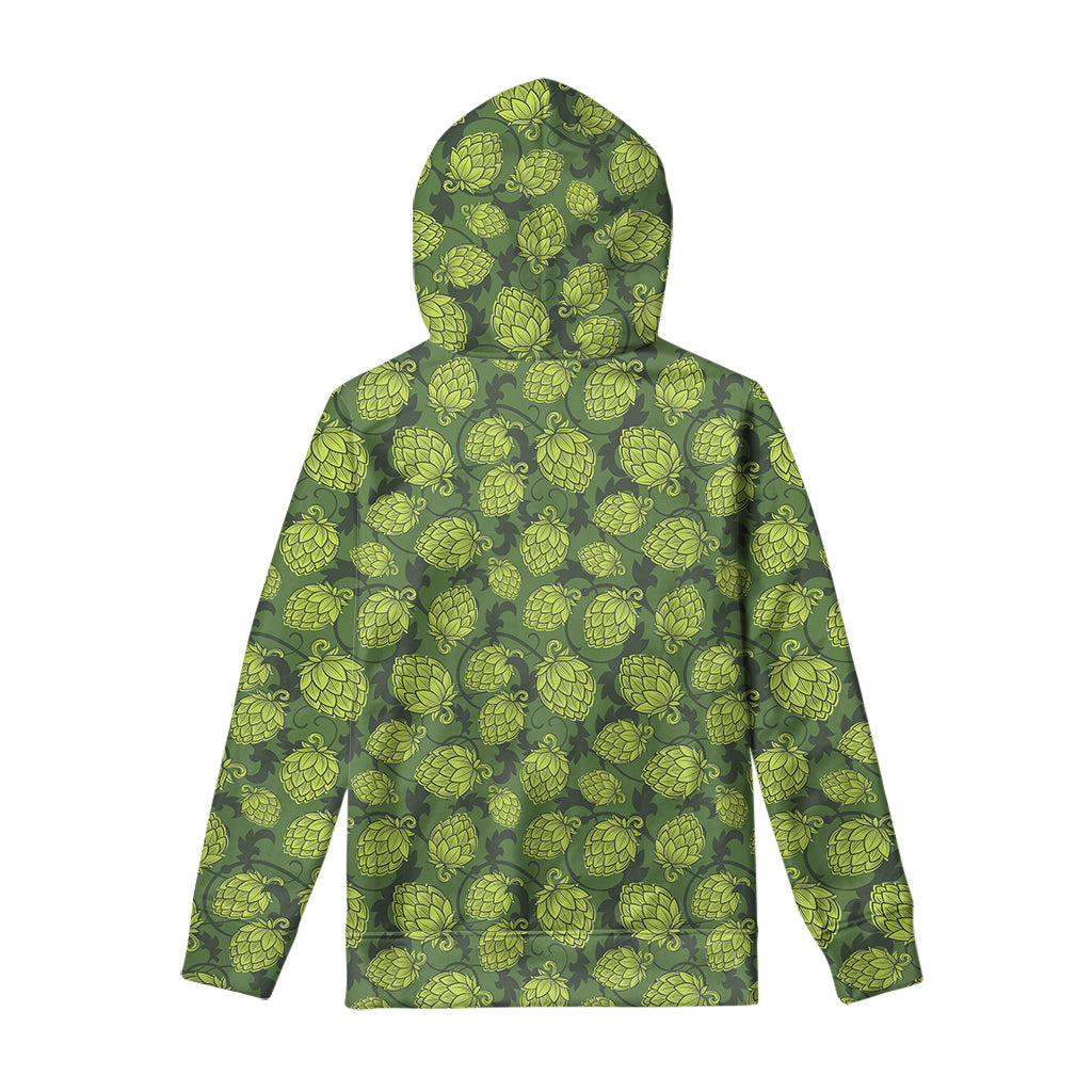 Cartoon Hop Cone Pattern Print Pullover Hoodie